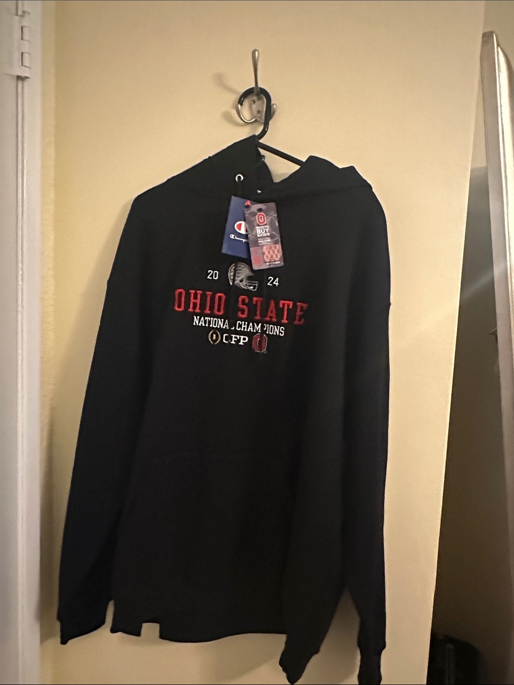 CHAMPION Embroidered 2024 National Champions Ohio State Hoodie XXL NWT